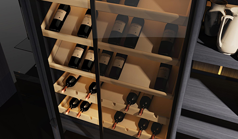 桦木原木红酒架