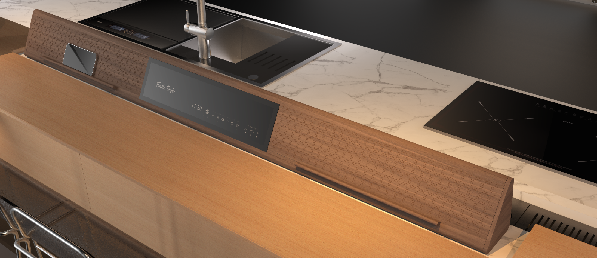 织瑞纹中岛搁架